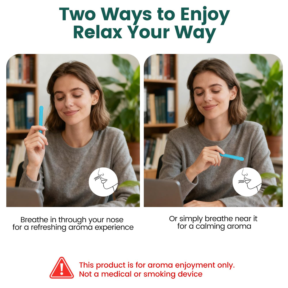 Chewable aroma stick refill cores infused with essential oils