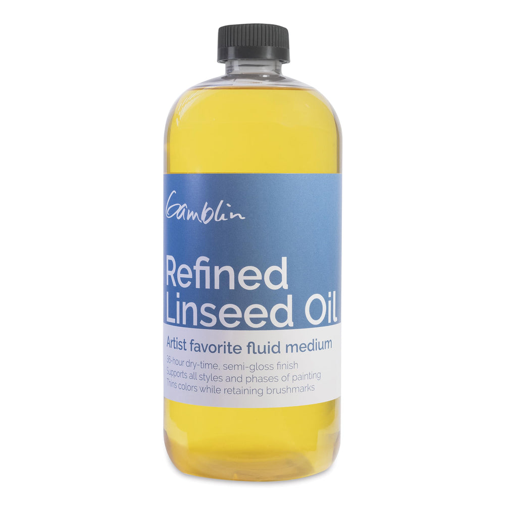 Refined Linseed Oil bottle – 32 oz