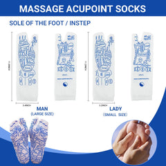 Lifestyle scene showing relaxed feet after using reflexology socks