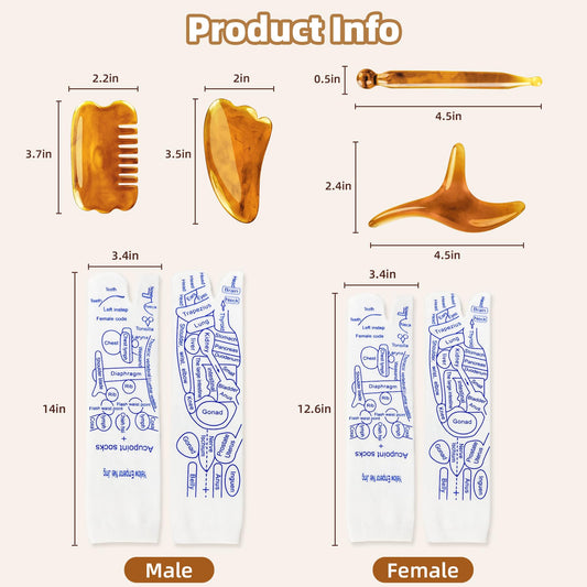 Close-up of resin acupressure massage tools for feet