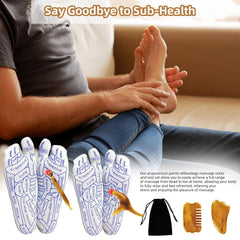 Machine-washable reflexology socks ready for use