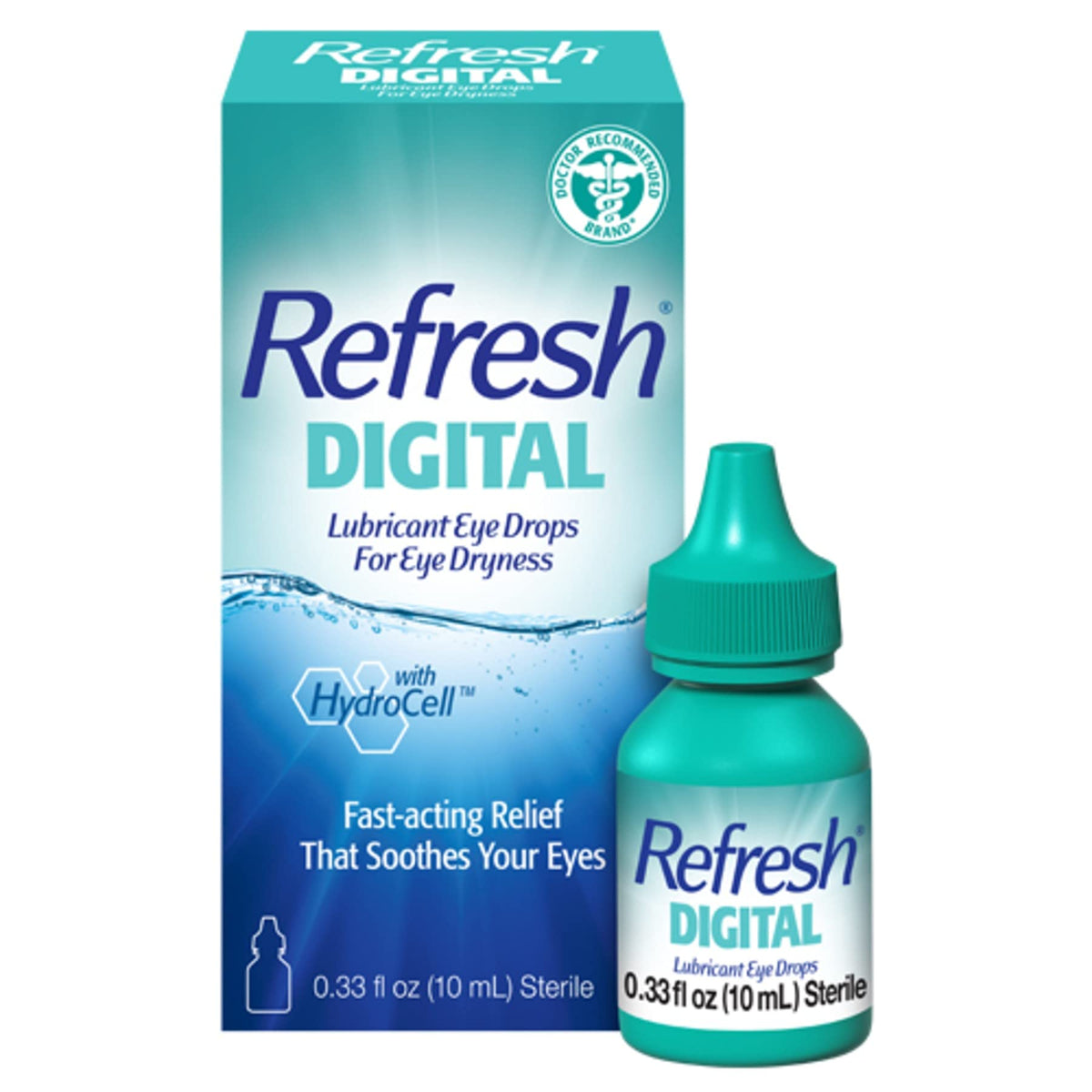 Refresh Digital Lubricant Eye Drops bottle for quick eye hydration