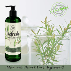 Massage session using Refresh Massage Oil for deep tissue massage