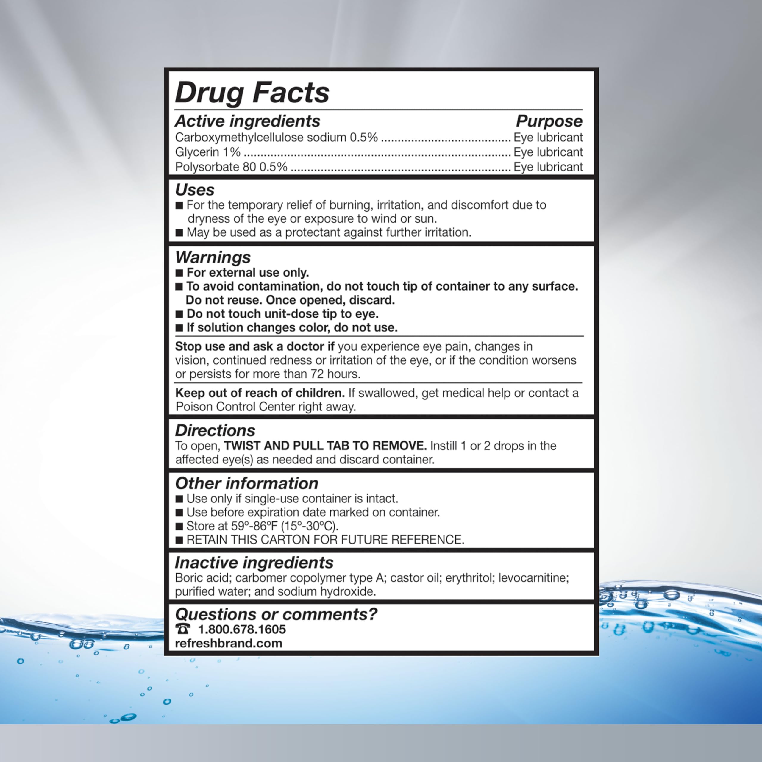 Refresh Optive Advanced reduces tear evaporation for longer-lasting lubrication.