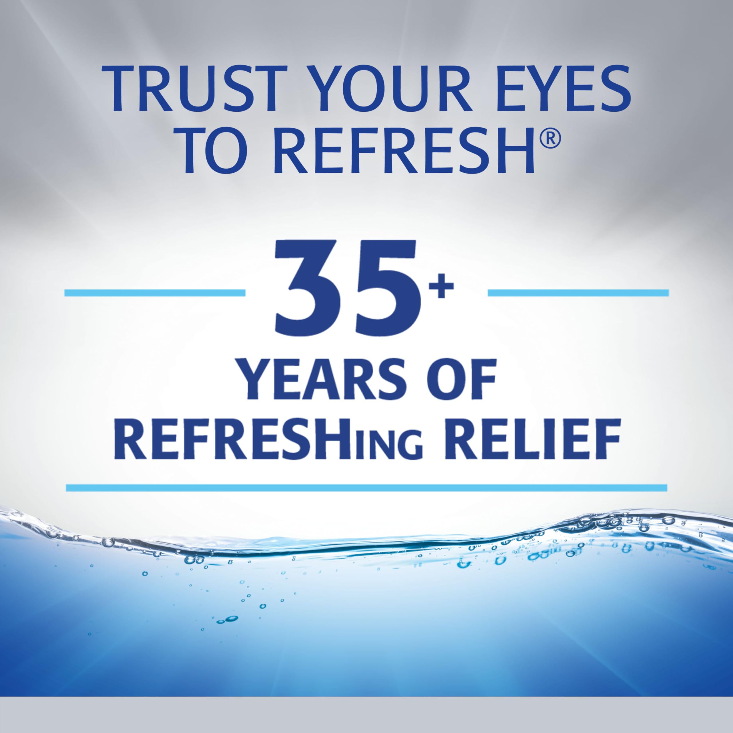 Refresh Optive closeup-droplet demonstrates the lipid-enhanced formula for barrier protection.