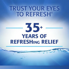 Refresh Optive dispensing vial demonstrates fast moisture delivery.