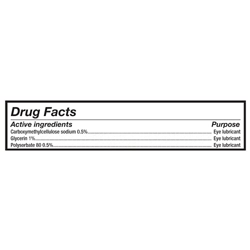 Refresh Optive Mega-3 eye moisture application demonstrates quick relief.