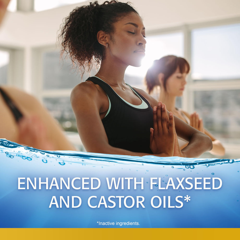 Refresh Optive Mega-3 flaxseed oil source underscores omega-3 support for eyes.