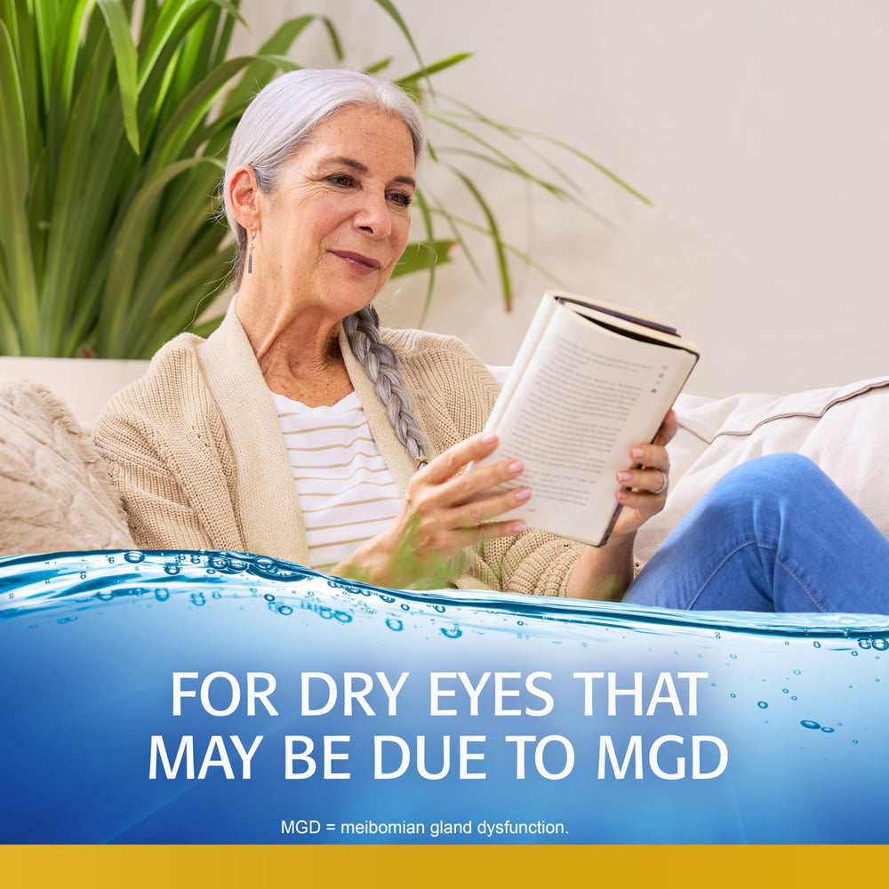 Refresh Optive Mega-3 HydroCell technology icon suggests advanced hydration.