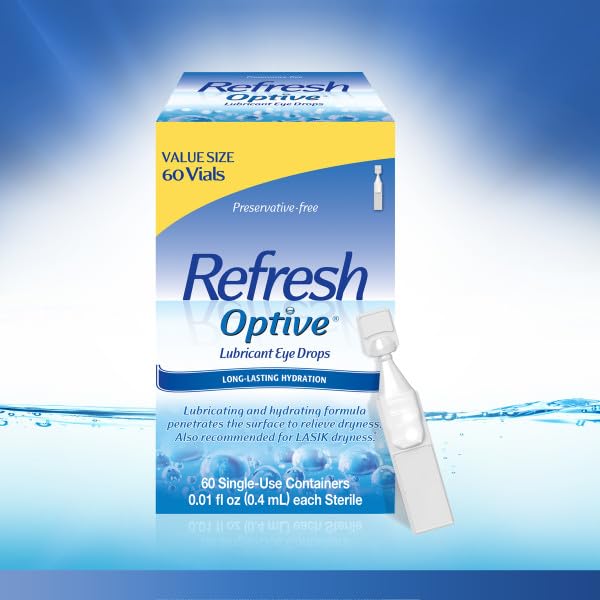 Refresh Optive single-use vials pack for on-the-go moisture relief.