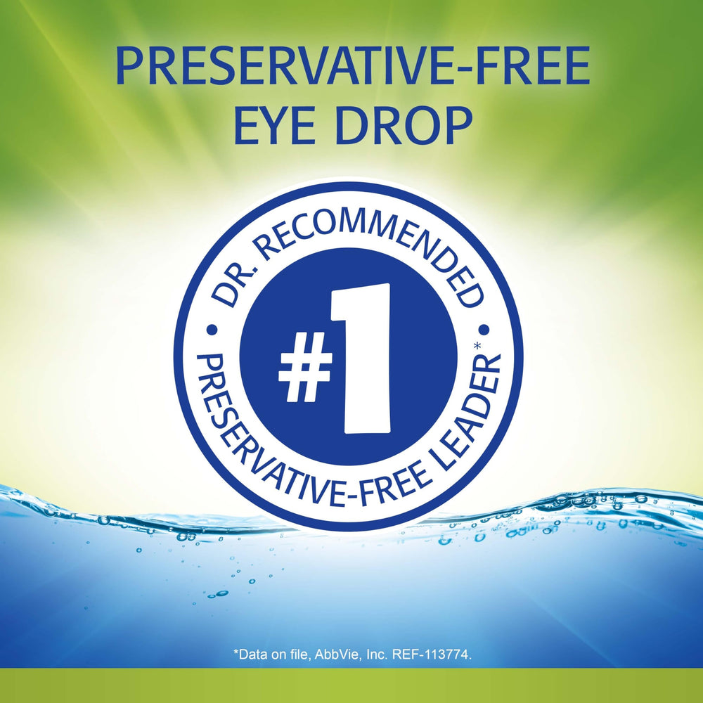 Refresh Relieva PF Xtra bottle dispense action illustrating quick relief.
