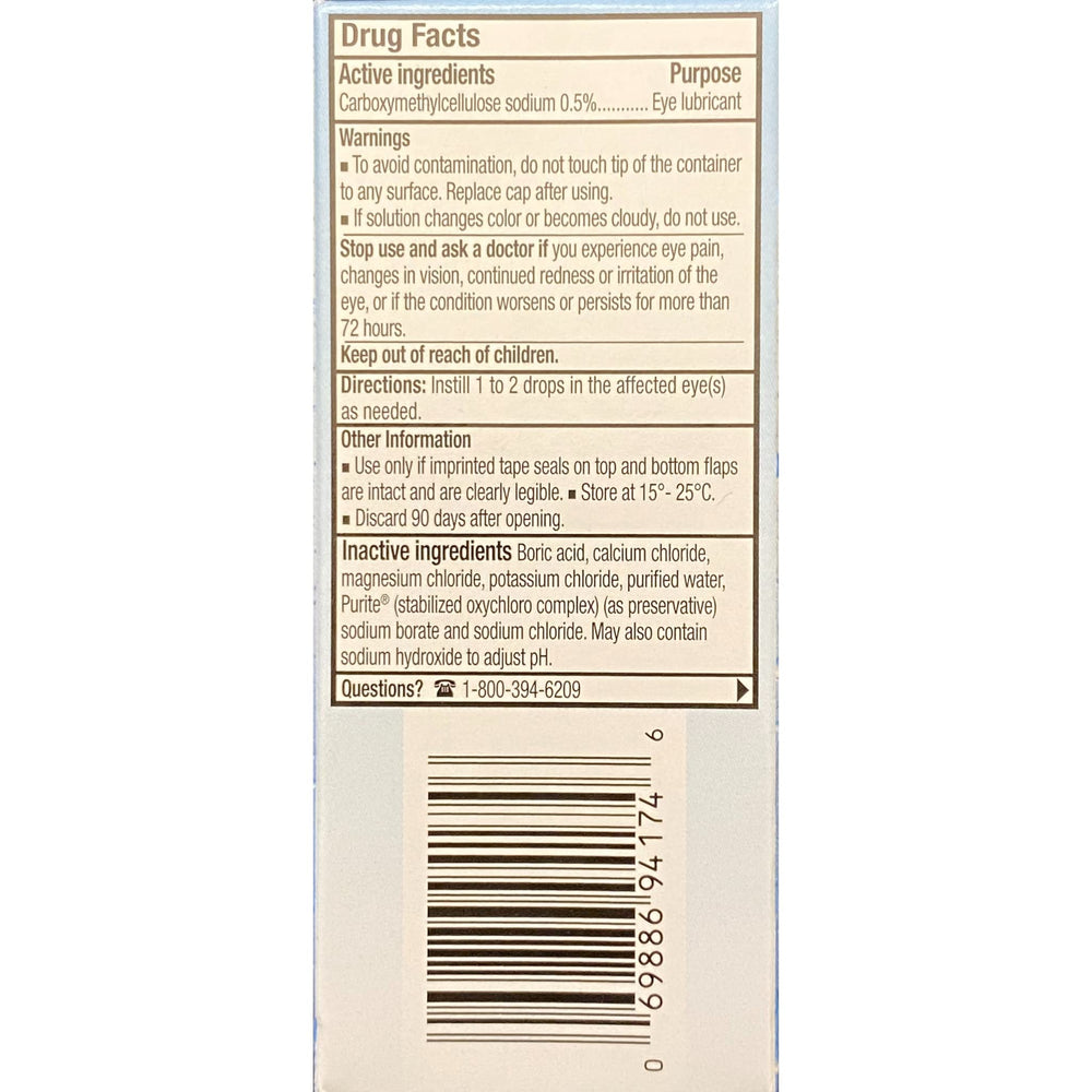 Refresh Tears 4x15ml pack demonstrates versatile sizing for home and travel.