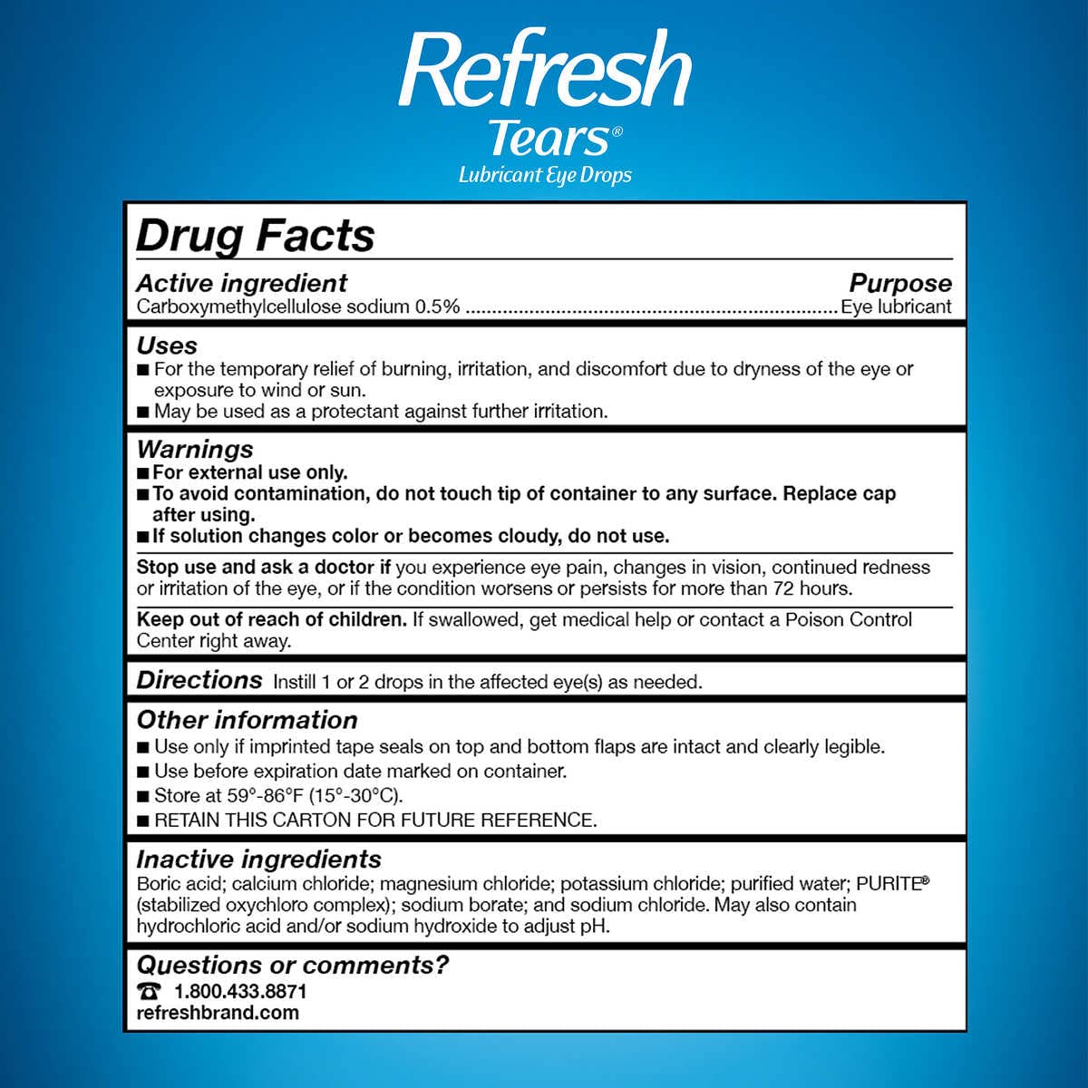 Refresh Tears eye-care scene captures comfortable use during work tasks.