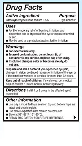 Refresh Tears Purite preservative detail suggests gentle composition