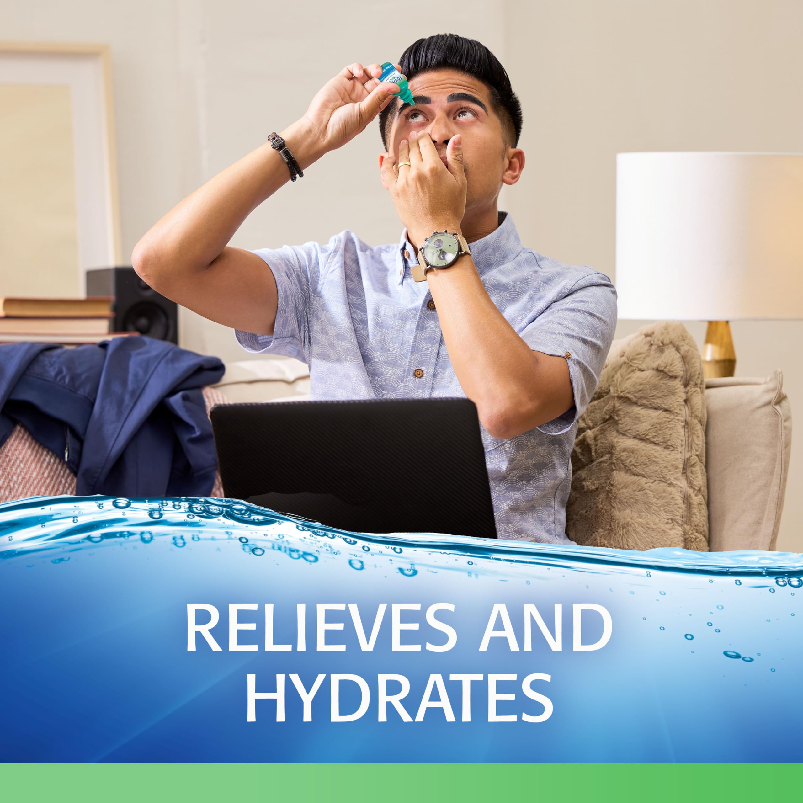 Refresh Tears sterile eye drops ready for daily use.