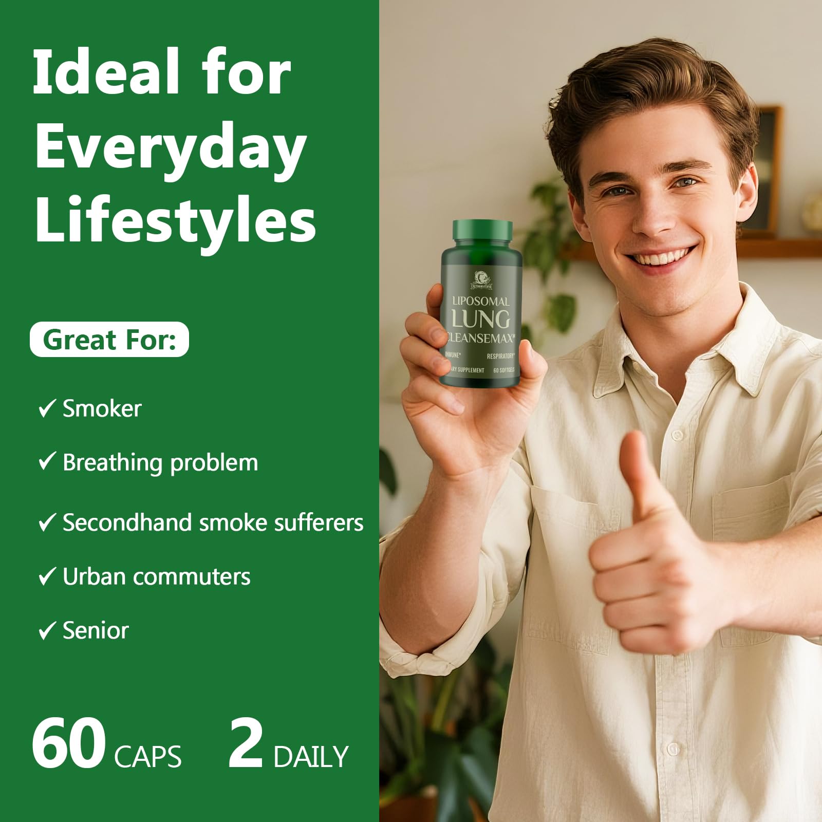 Concept image of refreshing breathing experience