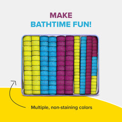 Regal Games purple bath tablet adds rich tones to a kid-friendly bath routine.