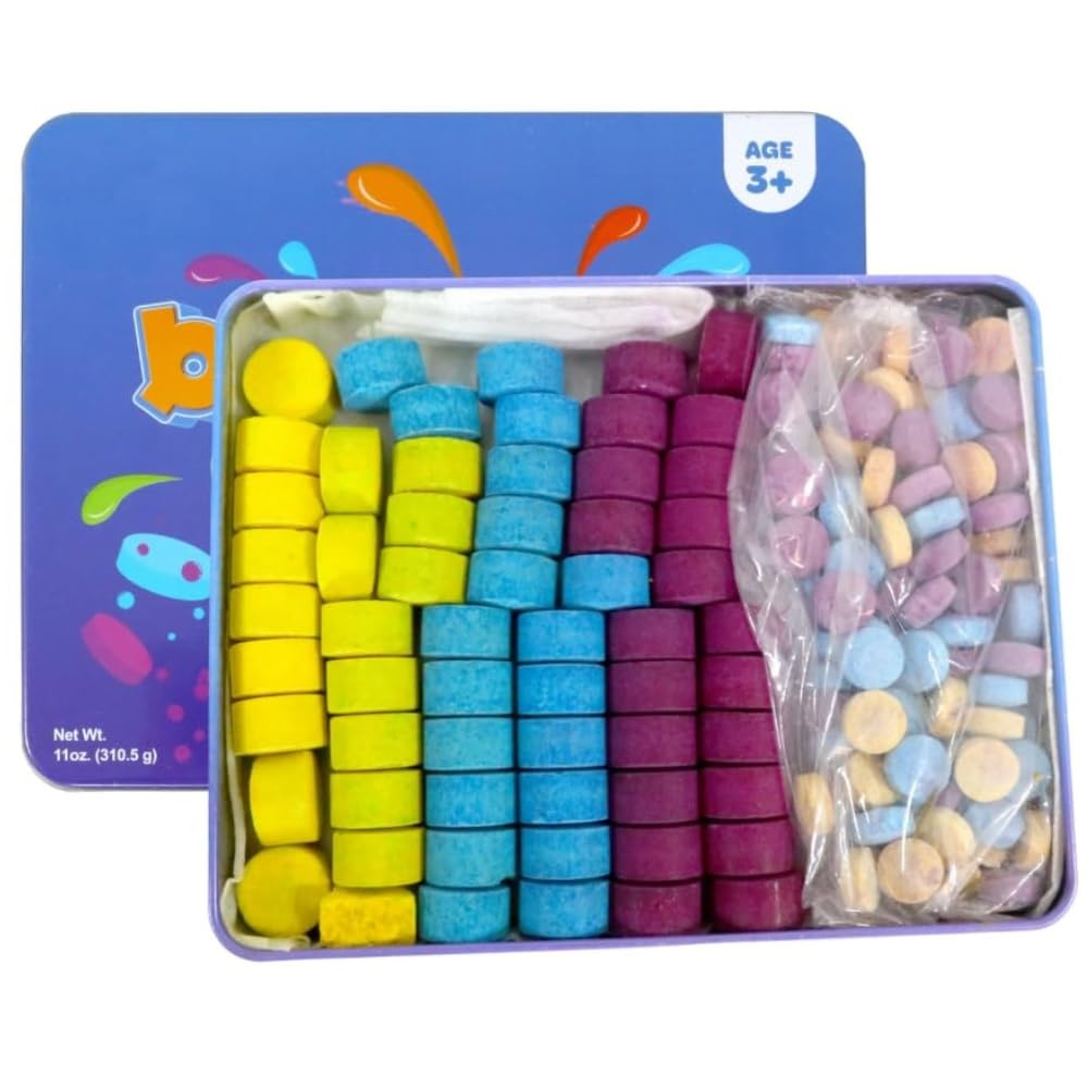 Regal Games easy-cleanup bath bombs leave the tub sparkling after baths.