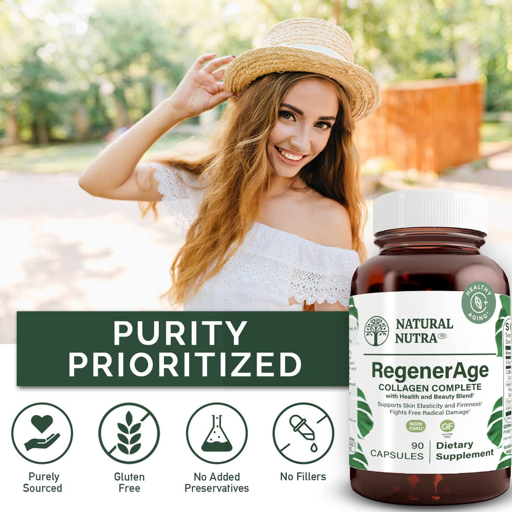 Vitamin C and Hyaluronic Acid ingredients used in RegenerAge