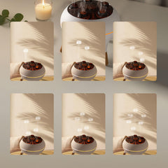 Diffuser placed in a cozy bedroom decor setup