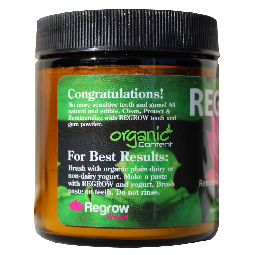 REGROW product packaging and glass jar