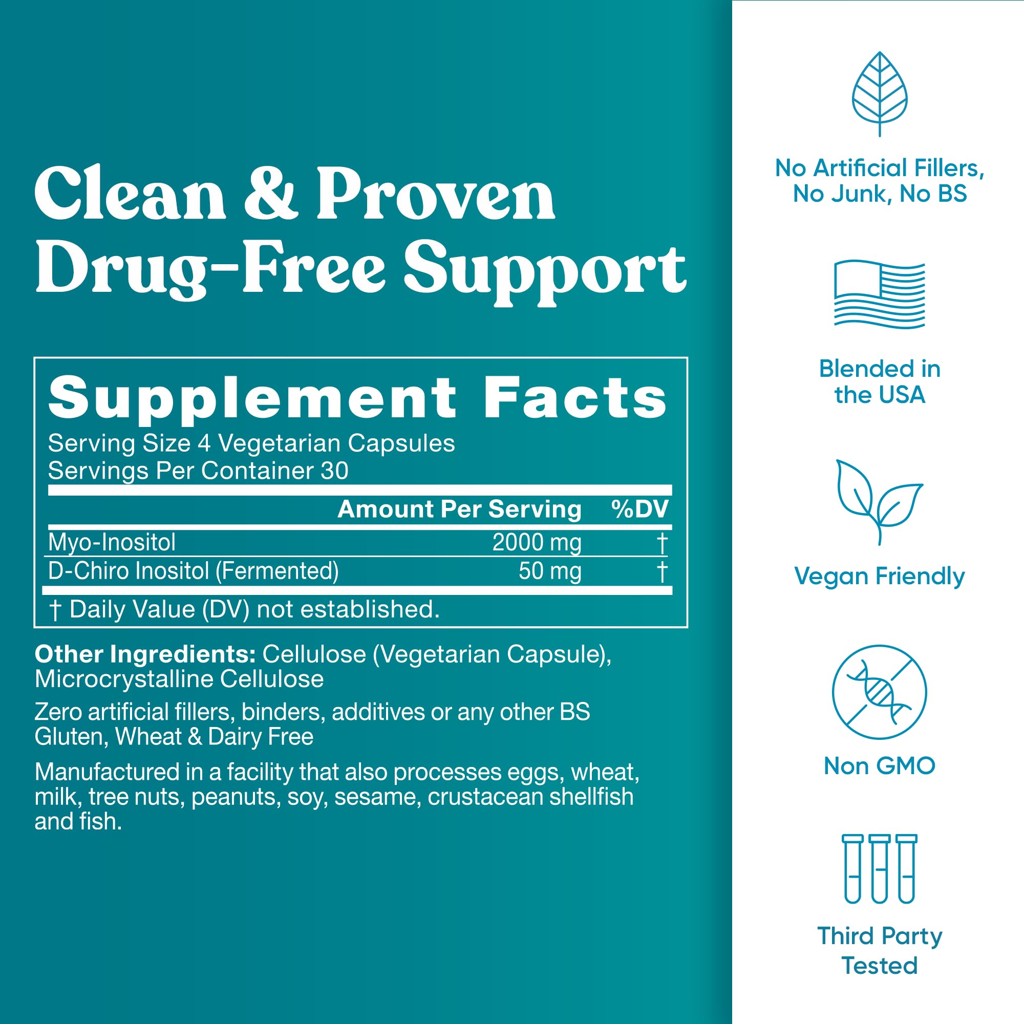 Myo-Inositol and D-Chiro Inositol ingredients symbol for Regulate