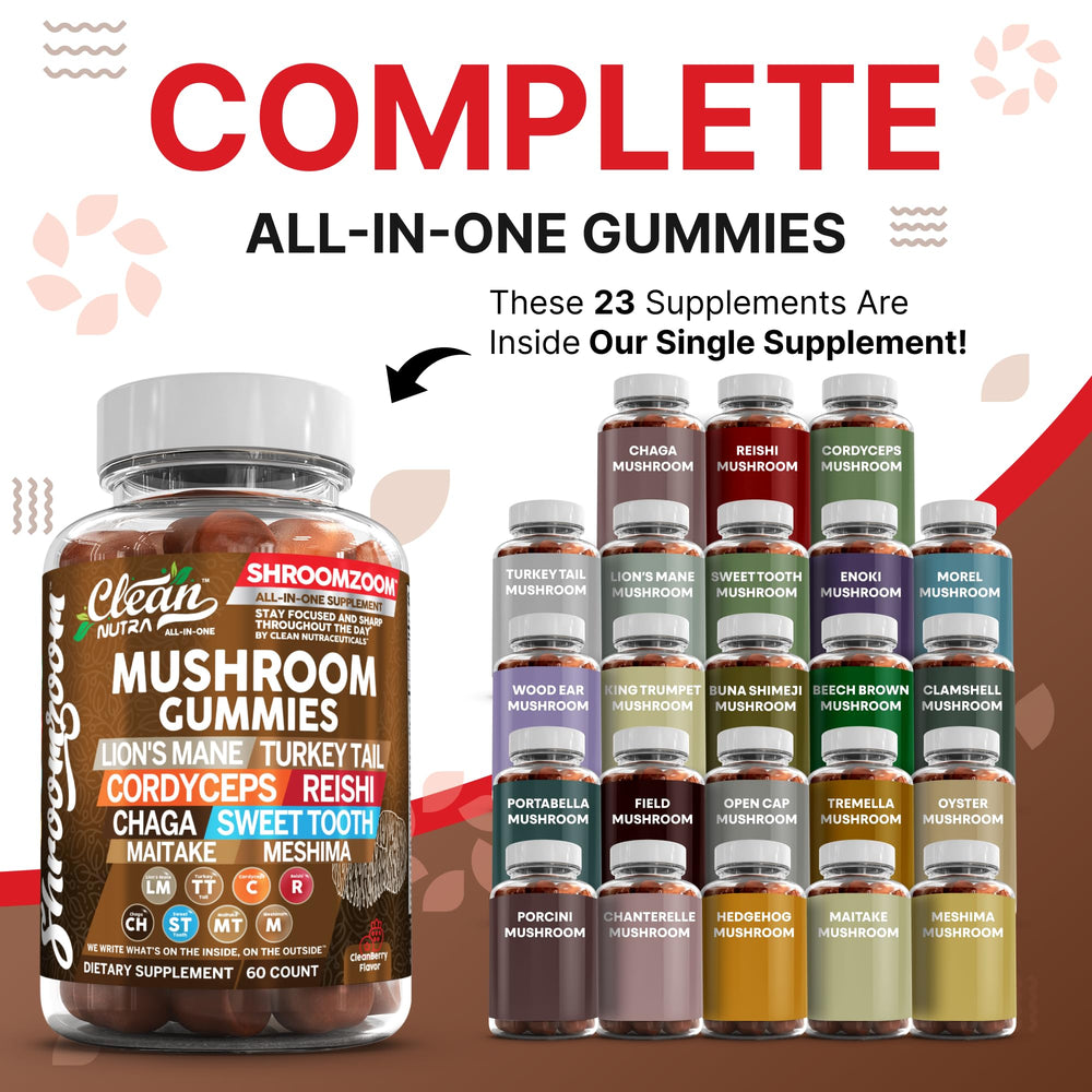 Blend of Reishi, Chaga, Agaricus, Shiitake and Tremella mushrooms