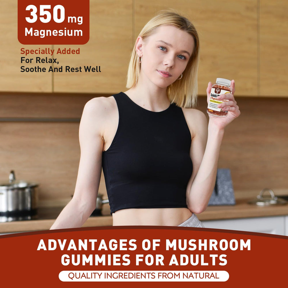 60 vegan Reishi gummies per bottle