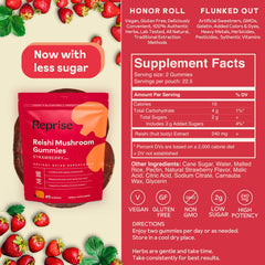 Serving size and 240 mg reishi extract information on package
