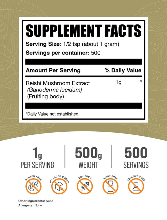 Reishi Mushroom Powder 1g serving