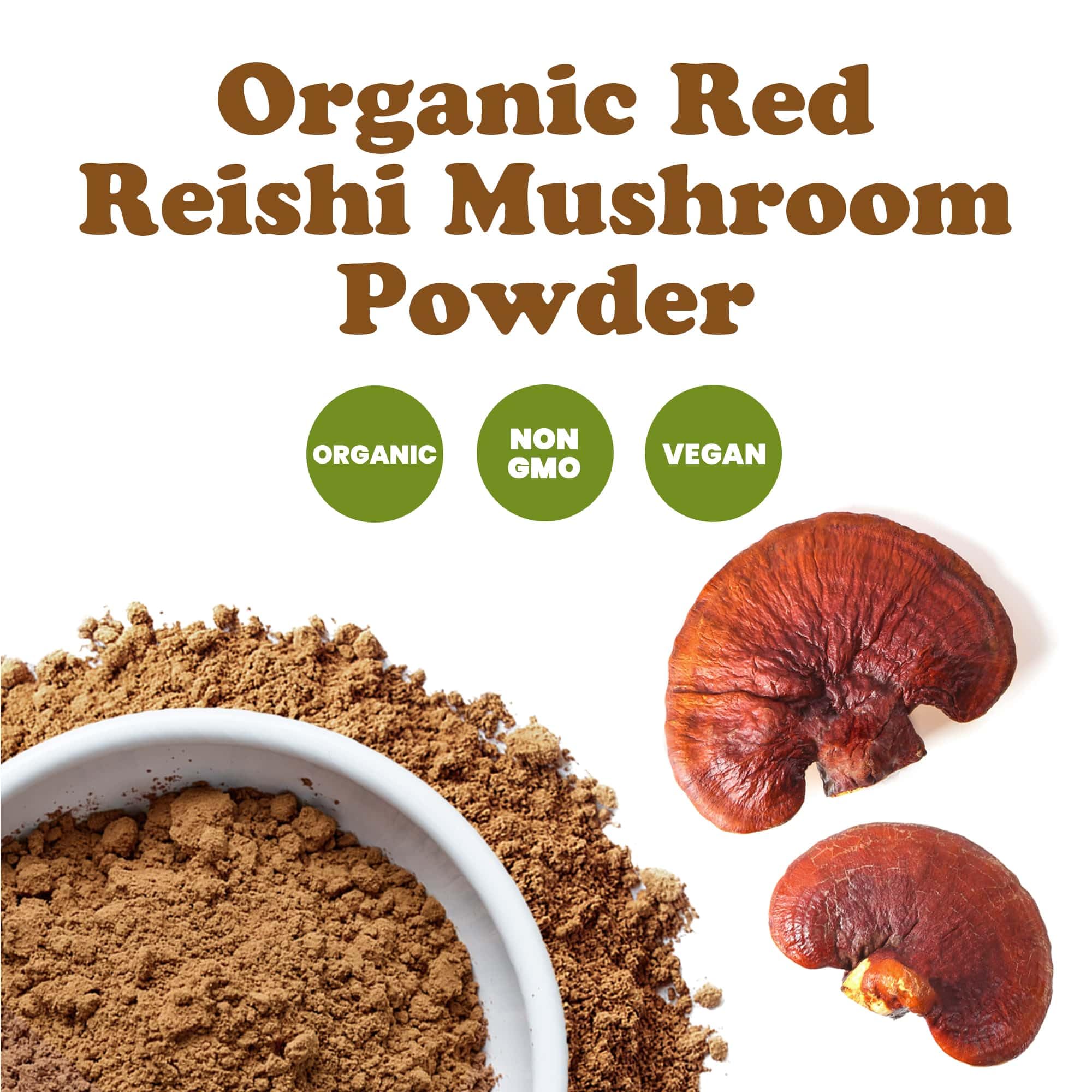 Red Reishi powder added to a smoothie