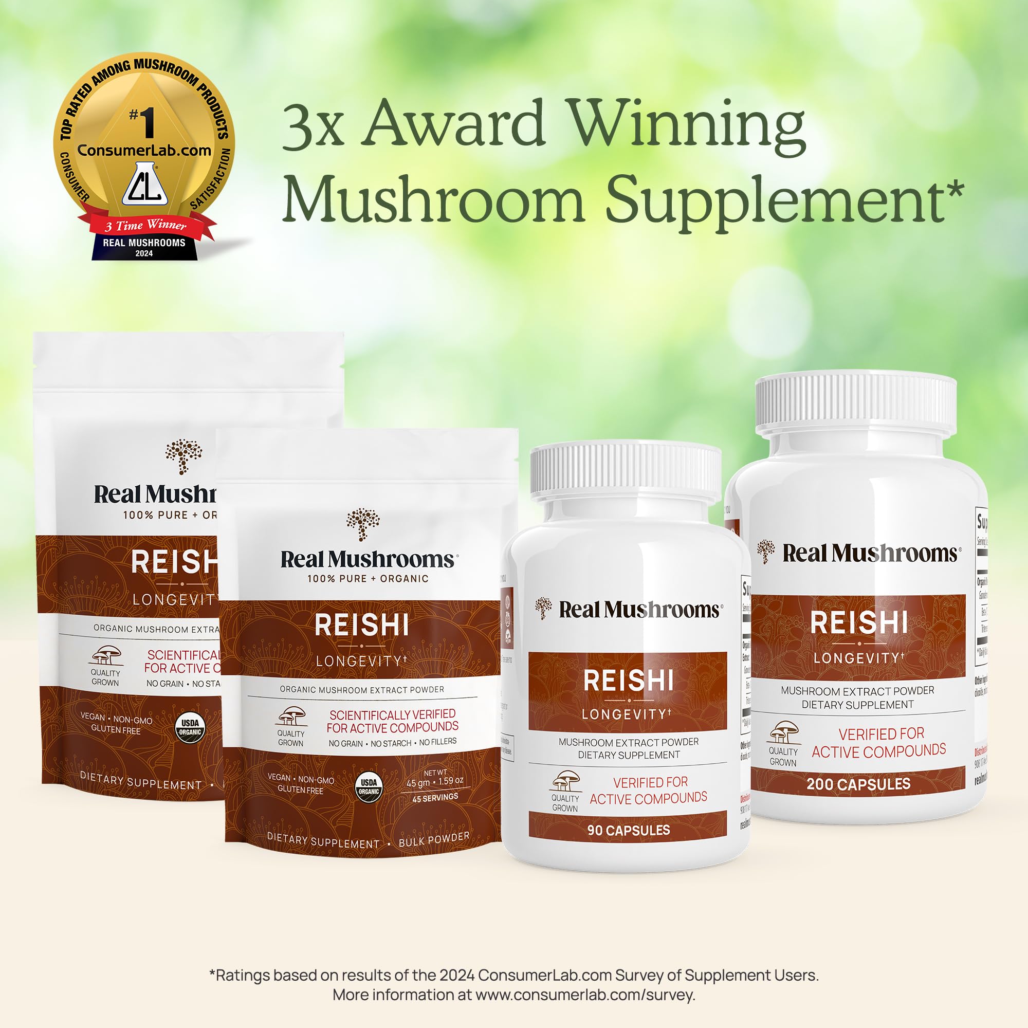 Reishi powder being added to coffee or tea