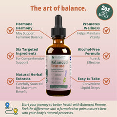 Vitex, Dong Quai, Black Cohosh, Wild Yam, Maca Root and Red Raspberry Leaf ingredients
