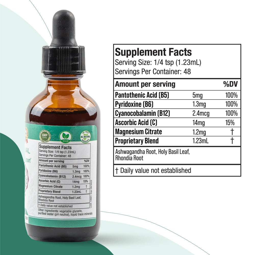 Rejuvica Health Active Adrenal amber bottle signals alcohol free extraction preserving potency