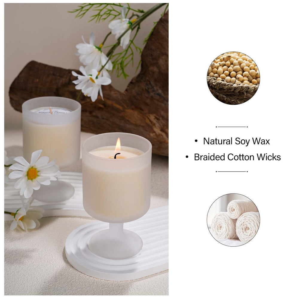 REKMO AMOY LANGYE 6oz candle burn time near 30 hours for extended enjoyment.