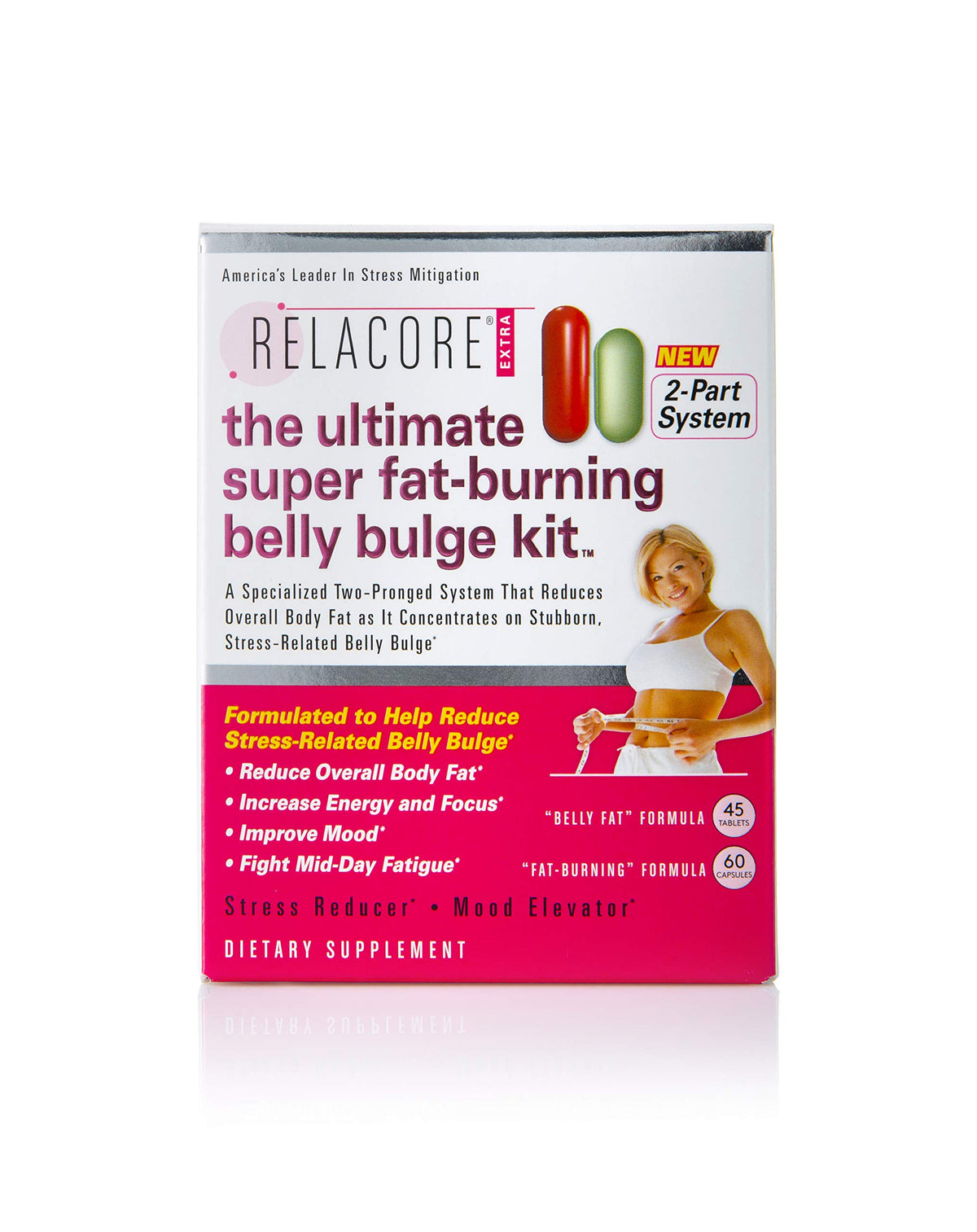 Relacore Ultimate Belly Bulge Kit box with two bottle system