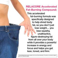 Close-up of RELACORE packaging and pills