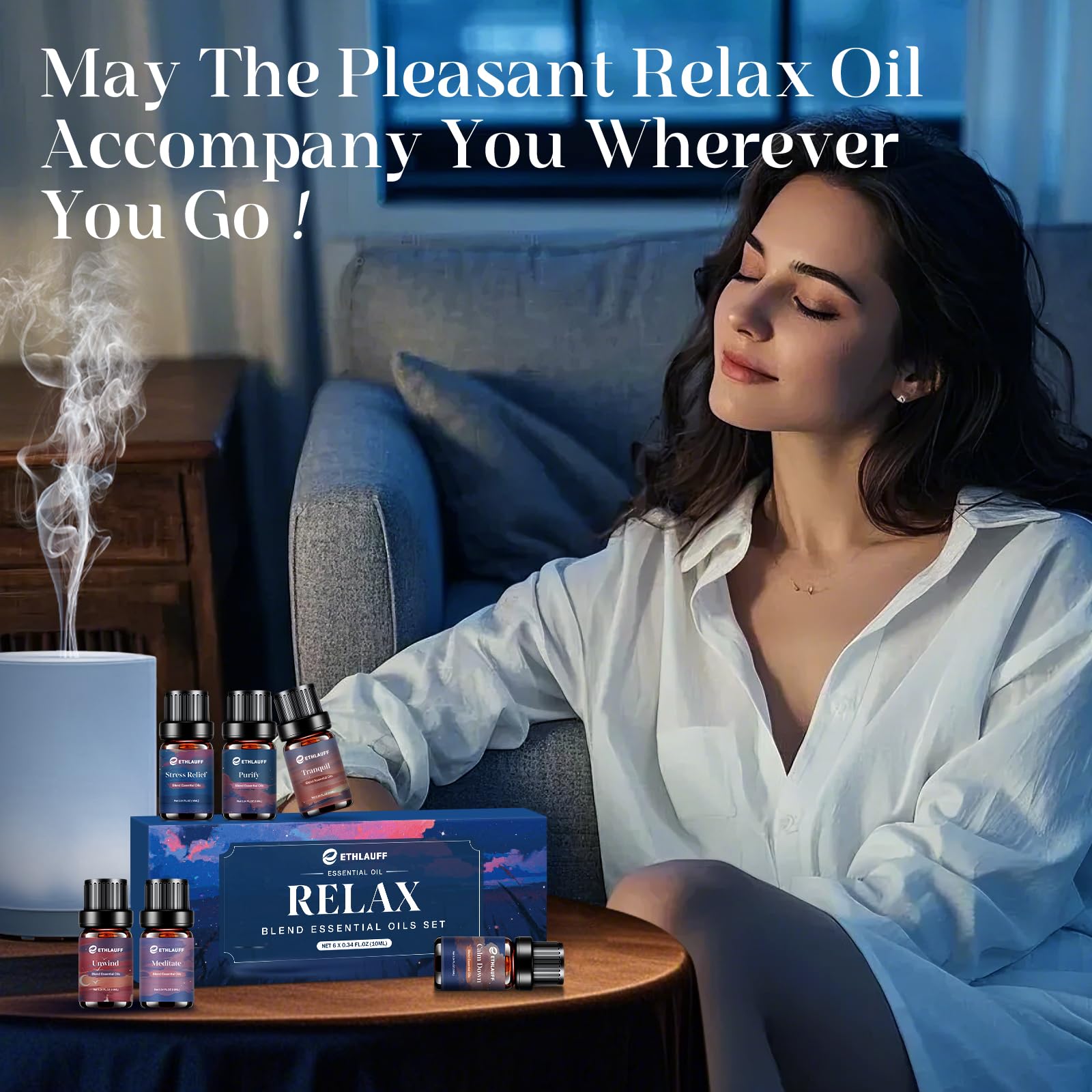 Calm down diffuser oil blend for unwinding after a long day