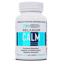 Relaxium Calm packaging featuring 60 capsules