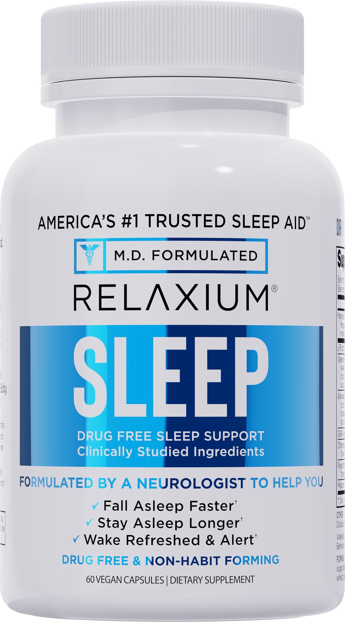 Bottle of Relaxium Sleep Aid capsules