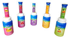 Ingredients include dextrose, maltodextrin, microcrystalline cellulose, citric acid, magnesium stearate, and flavorings