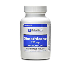 Reliable-1 Simethicone packaging back with dosing directions for easy after-meal use