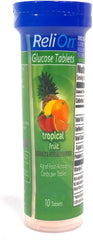 Relion Glucose Tabets Tropical flavor tube with 10 tablets