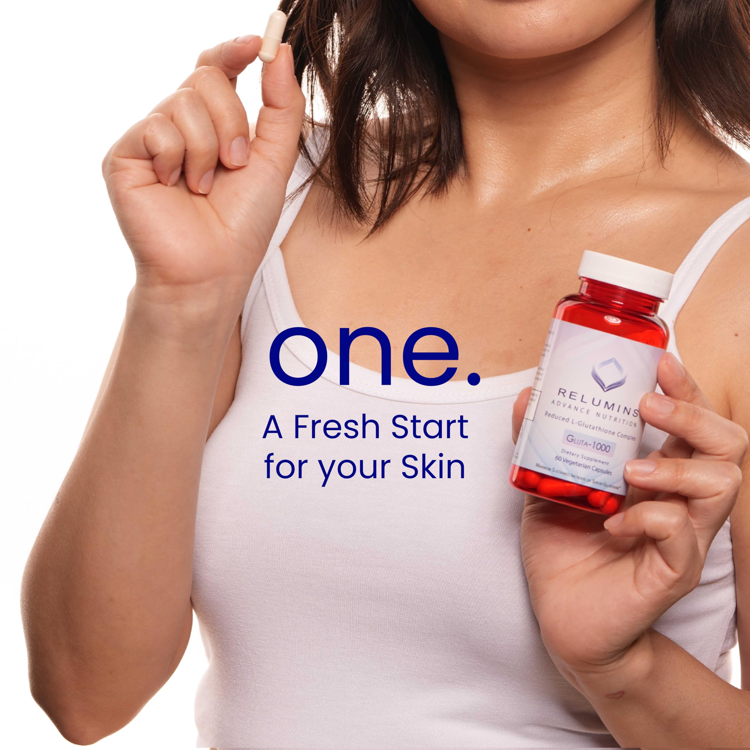 Five Relumins Gluta 1000 bottles packaged together