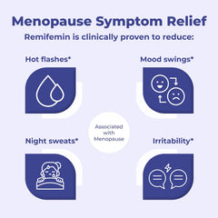 Remifemin Good Night RemiSure black cohosh extract label emphasizes clinically backed relief.