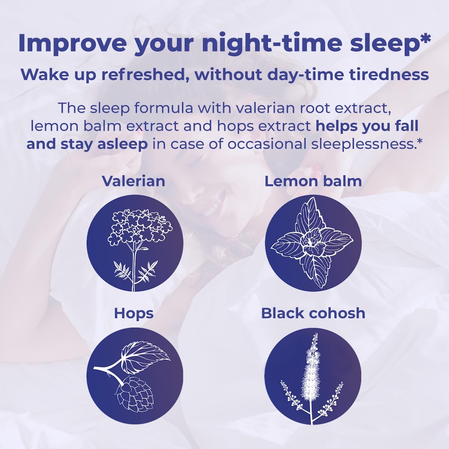 Remifemin Good Night sleep scene suggests nightly routine for restfulness.