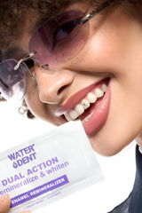 Remineralization process shown on tooth enamel