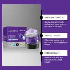 Remineralized tooth enamel after using mineral powder