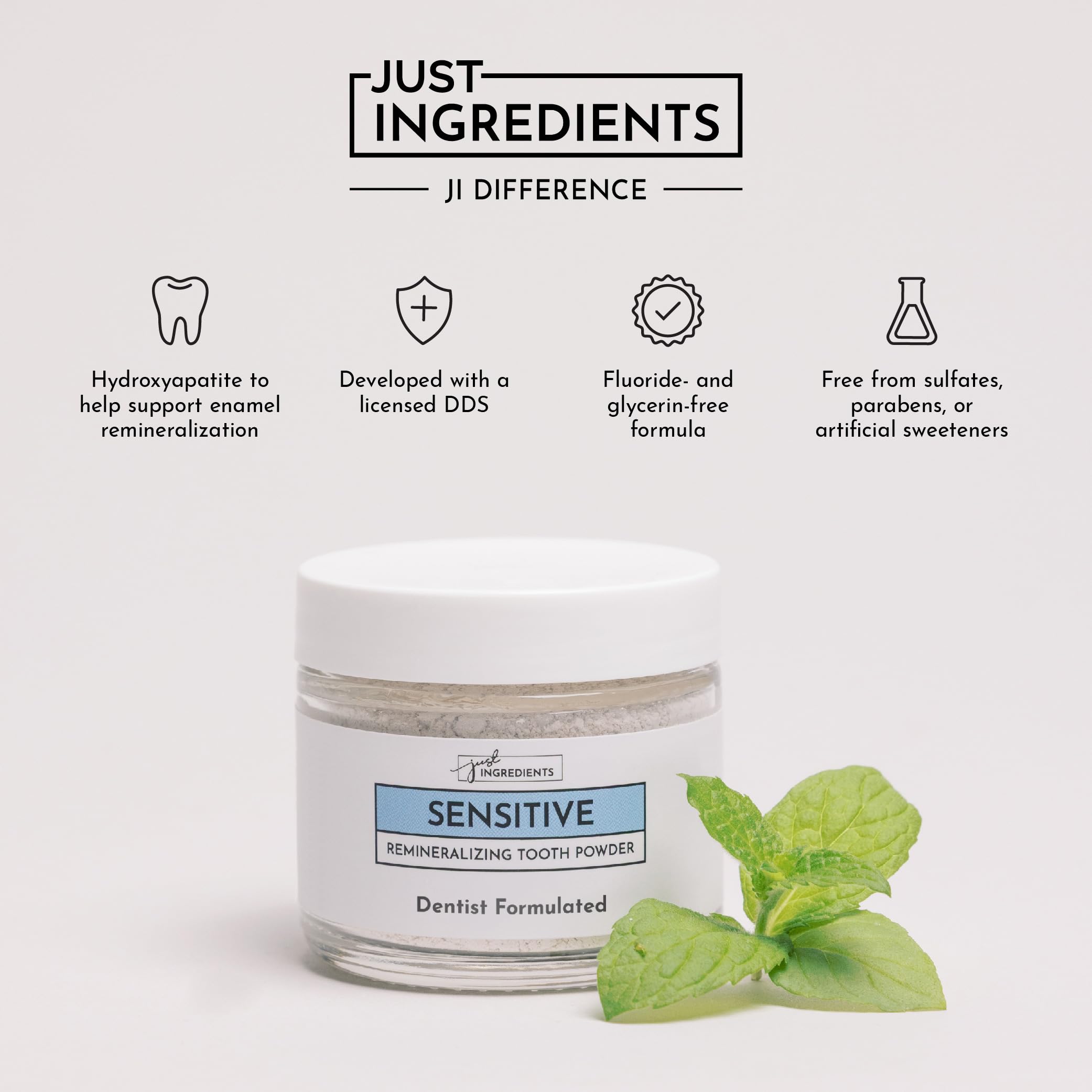 Remineralizing Tooth Powder Regular variant packaging