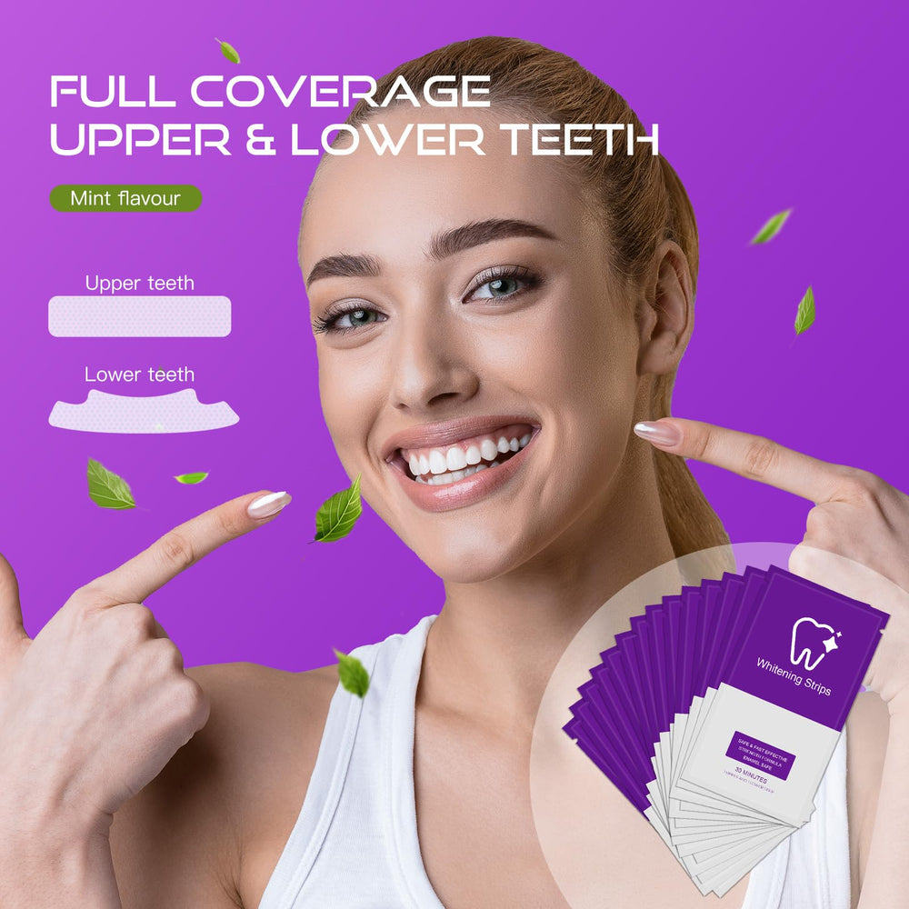 Before and after removing coffee stains from teeth